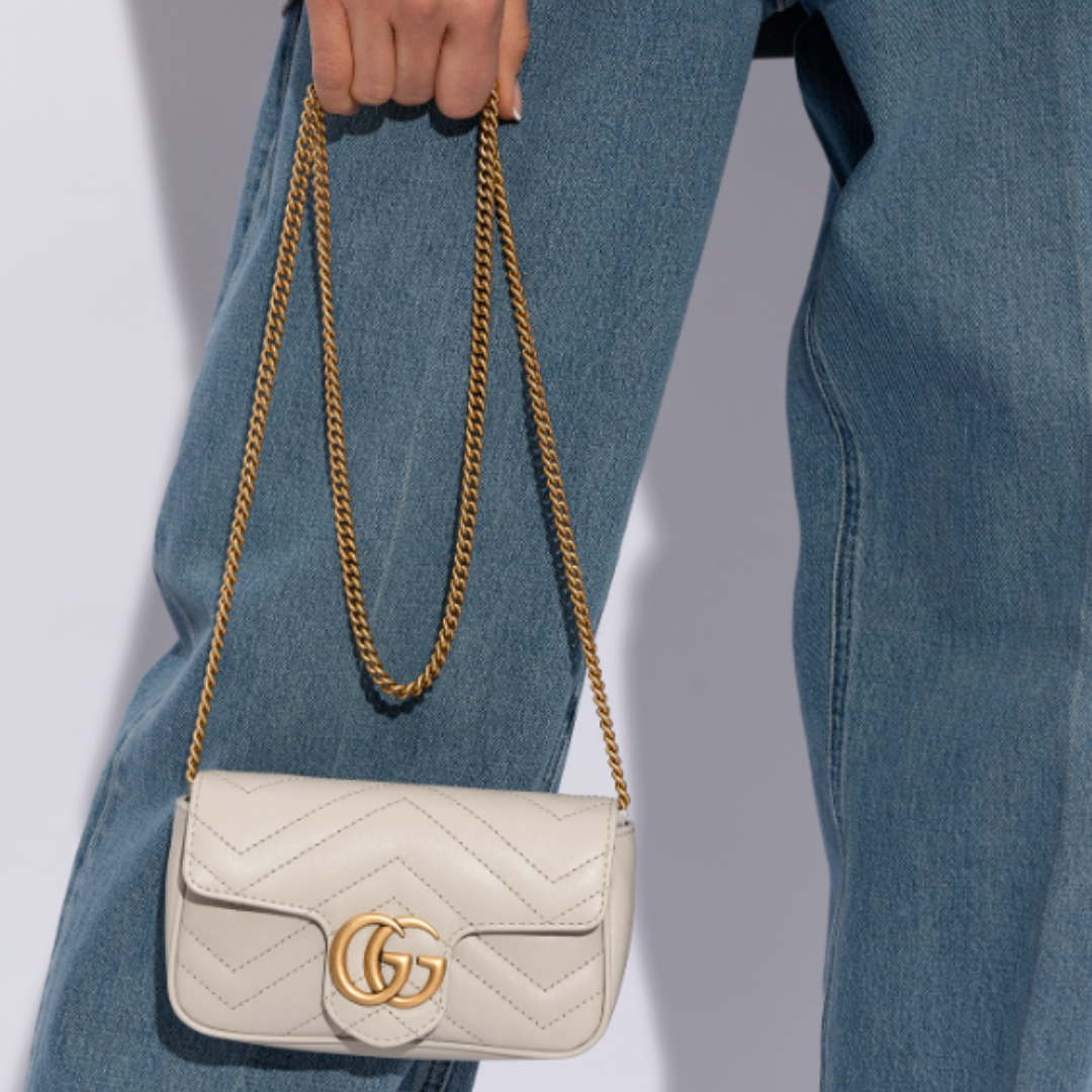 Gucci Marmont Super Mini Bag - Grey